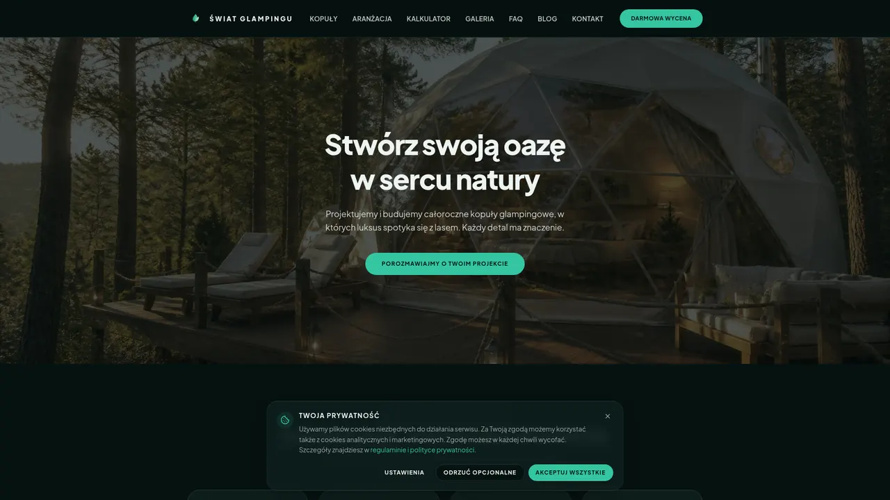Strona Świat Glampingu